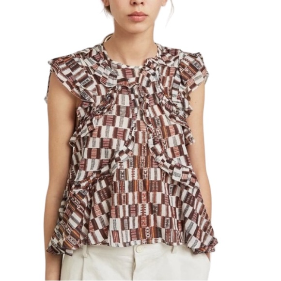 ISABEL MARANT ÉTOILE Nalou Printed Top - Picture 6 of 6